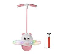 Juguete de salto panda: bola LED multicolor luminosa, mango de equilibrio ergonómico estable, superficie antideslizante seguridad óptima, coordinación activa del motor de entretenimiento, forma animal