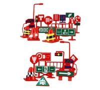 Juguete de semáforo: aprendizaje portátil de 28 piezas para educación temprana, juego de letreros interactivos de calle con juego práctico, juguete de desarrollo cognitivo para niños