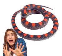 Juguete de serpiente falso - Snake de jardín de goma, accesorio de reptiles realistas | Forma de cuerpo flexible detallada, decoración de serpientes al aire libre con apariencia de miedo para protecci