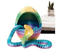 Juguete de serpiente impreso en 3D, de dragón de impresión 3D Gear Egg | Juguete estampado serpiente Fidget Figura articulada Dragón Fantasía