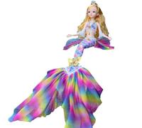 Juguete de sirenita - Princesa de moda clásica inspirada en la película, Sirenita móvil y exquisita para regalos de cumpleaños y fiesta