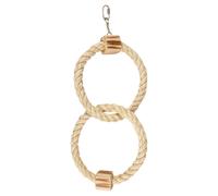 Juguete De Sittich Flamingo BBQ 2 Anillos En Cuerda De Madera Y Sisal 28cm
