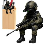 Juguete de soldado detallado Art Fusion pequeño juego realista en miniatura | Soldados de juguete de focal artístico moderno, para fingir juegos, proyectos educativos, decoración,
