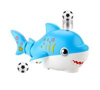Juguete de soplado de bola: ejercicio de respiración de tiburones para niños con luces que cambian de color de sonido para habilidades motoras finas, aprendizaje de vástago, fiesta en la piscina, pati
