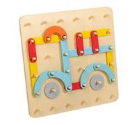 Juguete de tablero de clavijas, juego de mesa de clavijas a juego de clavijas - Colorido placa de múltiple de madera | Escuela suministra actividades de aprendizaje preescolar, juego de cerebro para n