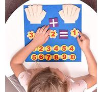 Juguete de Tablero de Fieltro numérico: Herramienta Divertida de Aprendizaje de Matemáticas, Mejora la Interacción Entre e Hijos, Material Duradero para Mayores de 3 Años, 31X31Cm (Blue)