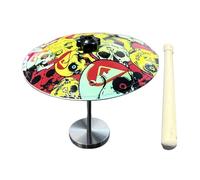 Juguete de tambor - Construcción de metal, tambor de bebé | Juguete musical | Juego de mini platillos de escritorio de 5,5 x 4,7 pulgadas, 210 g, dispositivo de percusión etiquetado calma la mente