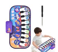 Juguete de teclado de la pista de baile de piano para niños-Juguete de la pista de baile sensible al tacto | Estera musical con luces y sonido, aprendiendo reproducir alfombra para niños pequeños niña
