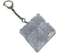 Juguete de teclado, para mini llavero de clicker para aliviar el estrés con efectos de sonido, herramienta de enfoque divertido para aliviar la ansiedad TDAH (sin blanco claro)