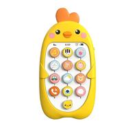 Juguete de Teléfono Bilingüe para Bebés con Teether, Abdominales No Toxicidad y Juguete de Aprendizaje Infantil de Silicona, Música y Luces Suaves, Funciones de Educación