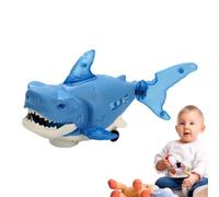 Juguete de tiburón eléctrico, juguete de simulación de tiburón, tiburón colgante, alta simulación linda luz creativa tiburón voz para Año Nuevo niños niños cumpleaños sabor niño