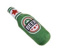 Juguete de tira de guerra para perros con forma de botella de cerveza chirriante para perros pequeños y perros pequeños, lindo peluche - Mastica en forma de IPA para perros