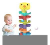 Juguete de torre de bolas para niños: pista de rampa brillante, torre de caída fuerte, novedoso juego de lógica | Torre de rodillos orbital para niños, sala de aprendizaje tribal, regalo, actividad
