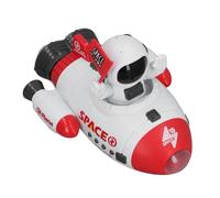 Juguete de Transbordador Espacial con Rotación de 360 Grados, Movimiento hacia Arriba y hacia Abajo, Luces Musicales para Exploración de Imaginación de Niños (Roja)