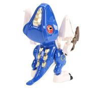 Juguete de Transformación de Dinosaurio de Aleación, Robot Resistente y Versátil para Niños, Diversión Educativa de 3,15 Pulgadas (Blue)