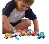 Juguete De Tren De Madera | Coche Magnético para El Aprendizaje | Coches de Juguete - para Uso En Preescolar, Hogar, Aula, Guardería, Interior, Y para Niños Y Niñas De 3 Años En