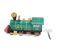 Juguete de Tren Locomotor de Cuerda de Hojalata Hecho a Mano Vintage para Colección