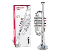 Juguete de trompeta de plata, instrumento musical, 4 notas, 37 cm