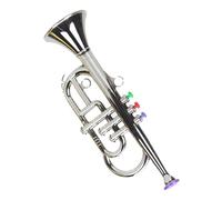 Juguete de trompeta simulada, instrumento musical de latón de viento para niños pequeños, divertido aprendizaje de trompeta para niños y niñas, inspira habilidades musicales precoces