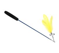 Juguete de Varita para Gatos, Varita Telescópica con Plumas para Gatos, Juguetes Interactivos con Plumas para Gatos con Campanas Que Suenan, Caña de Pescar para Gatos, Juguete
