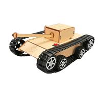 Juguete De Vehículo Tanque Eléctrico: Construya Su Propio Automóvil, Modelo Bricolaje | El Rastreador La Pista Eléctrica Para Niñas, Kit Ciencias Madera, Actividad Aprendizaje Ingeniería Divertida, Pr