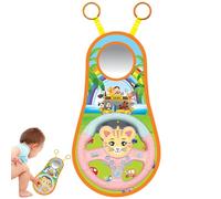 Juguete de volante para asiento de coche - juguete de conducción musical, rueda trasera giratoria | Controlador de simulación realista con luces de efectos de sonido para niños en el coche para viajar