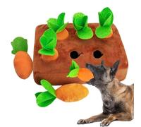 Juguete de zanahoria de peluche para perros, juguete de zanahoria que huele a cachorros, juego de sniffing con interacción con animales domésticos - Para entrenar el aburrimiento para interiores y
