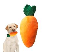 Juguete de zanahoria para gatos - Juguete chillón suave, juguetes de mascar chirriantes para perros de peluche | Juguetes interactivos para perros, para la dentición y el aburrimiento, juguetes de