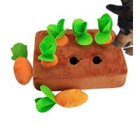 Juguete de zanahoria para perros - Tapete interactivo de peluche | Juguete antideslizante para masticar verduras para jugar a comer, participar y buscar enriquecimiento de actividades y habilidades de