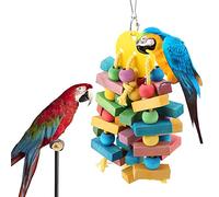 Juguete del Loro del Pájaro del Animal Doméstico Que Cuelga el Juguete de Madera de la Masticación Que Persigue el Juguete Persiguiendo Pequeños Periquitos Medianos