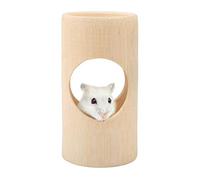 Juguete del túnel del hámster para Mascotas, Juguetes de Tubo de bambú Liso Natural Cama escondida Tubos de la casa Nido Juguetes de masticación Ejercicio de Plataforma para pequeños(L)