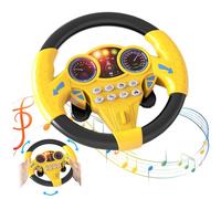 Juguete del Volante, 8x7.7x2.4 360 ° Role de dirección para niños giratorios con Sonido y Luces Divertidos, plástico ABS
