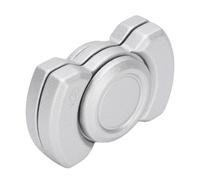 Juguete Deslizante con Tarjeta de Empuje, Giroscopio Premium de Aleación de Zinc con Yema del Dedo para Aliviar el Estrés, Juego de Diapositivas de Mano con Concentración (Silver)