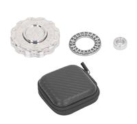 Juguete Deslizante de Monedas de Engranaje, Juguete Giratorio de Acero Inoxidable con Engranaje de Empuje para aliviar el estrés, ansiedad, Autismo, Enfoque, tamaño de Bolsillo (Plata Pulida)