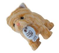 Juguete dinámico de peluche para gatos con función de alimentación, ideal para diversión y aprendizaje de los jóvenes, adorable peluche de simulación con movimiento automático, ideal para de los