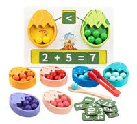 Juguete Dinosaurio Montessori Madera 3-5 Años Contar y Colores