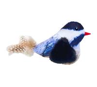 Juguete divertido de felpa con forma de pájaros para ejercicio de mascotas con sonidos realistas de pájaros, forma de pájaros, persecución en interiores, interactivo para cuando no está en casa, lo