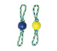 Juguete doble cordón y TPR con pelota para perros Zeus Fitness Tug, 40 cm