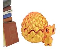 Juguete Dragon Fidget, huevo de dragón impreso en 3D,Figuras decorativas de color de gradiente con articulación móvil | Decoraciones de escritorio estéticas para la mesa de noche de la mesa de la noch