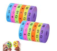 Juguete educativo aritmético, 2 piezas de juguete de bloques de números, cubo de cálculo, cubo de matemáticas de inteligencia, juego de matemáticas preescolares, juguete educativo interactivo para