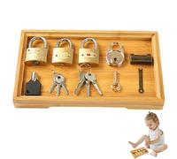 Juguete educativo con cerradura de llave - Puzzle de combinación Montesoori, Entrenador educativo de habilidades motoras | Juego educativo en edad preescolar para niños pequeños, niños y niñas, actos