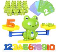 Juguete educativo de matemáticas de rana con báscula y accesorios - Aprender a contar y aritmética jugando para niños a partir de 3 años, juegos educativos juguetes infantiles regalo para niños y