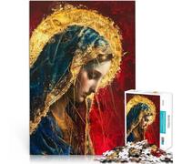 Juguete Educativo Intelectual descompresor Pintura de la Virgen María Rompecabezas para Adolescentes de 2000 Piezas 70x100cm Una Obra de Arte para Mayores de 14 años