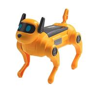 Juguete educativo inteligente perro robot IA para montar a sí mismo, juguete interactivo con control de voz para niños y niñas, para niños de 3 a 10 años (amarillo)