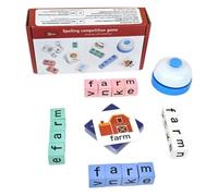 Juguete educativo interactivo para la promoción del vocabulario inglés para la educación infantil en niños a partir de tres años con bloques de madera estables (gris 1, 14 x 10 cm)