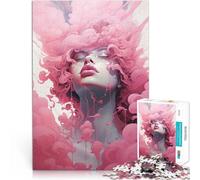 Juguete Educativo para aliviar el estrés La Felicidad del Ruido Rosa Rompecabezas para Adultos 1000 Piezas 50x75cm Regalo de Obra de Arte Apto para Mayores de 14 años.