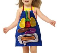 Juguete educativo para el cuerpo humano, herramienta sensorial realista 3D - Delantal de anatomía humana para niños - Para niños en casa o escuela