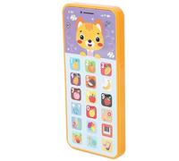 Juguete Educativo para niños pequeños: teléfono Celular Interactivo con 18 Botones, 6 Modos de Juego, Carga USB y Funciones multifunción para Desarrollo temprano de Habilidades (Color Naranja)