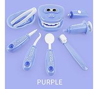 Juguete Educativo Role Pretend Toy Model Kids Check For Doctors Teeth Play Play 9Pcs/Set Education (Blue, One Size)