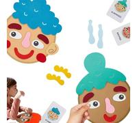 Juguete educativo social-emocional - Caras de emoticono de fieltro, juego multijugador, juego educativo | Divertido kit de cara para hacer educación emocional para el hogar, escuela, parque, coche